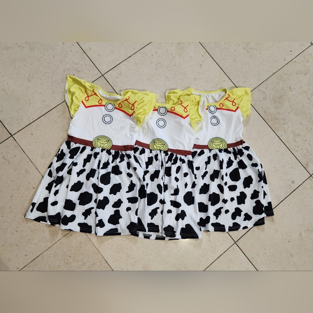 Toy Story Jesse Cowgirl Dress Halloween Costume Kids Size 1T-2T Set of 3 Disney
